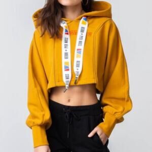 NWOT Pyer Moss x Reebok Crop Hoodie Wild Khaki Small